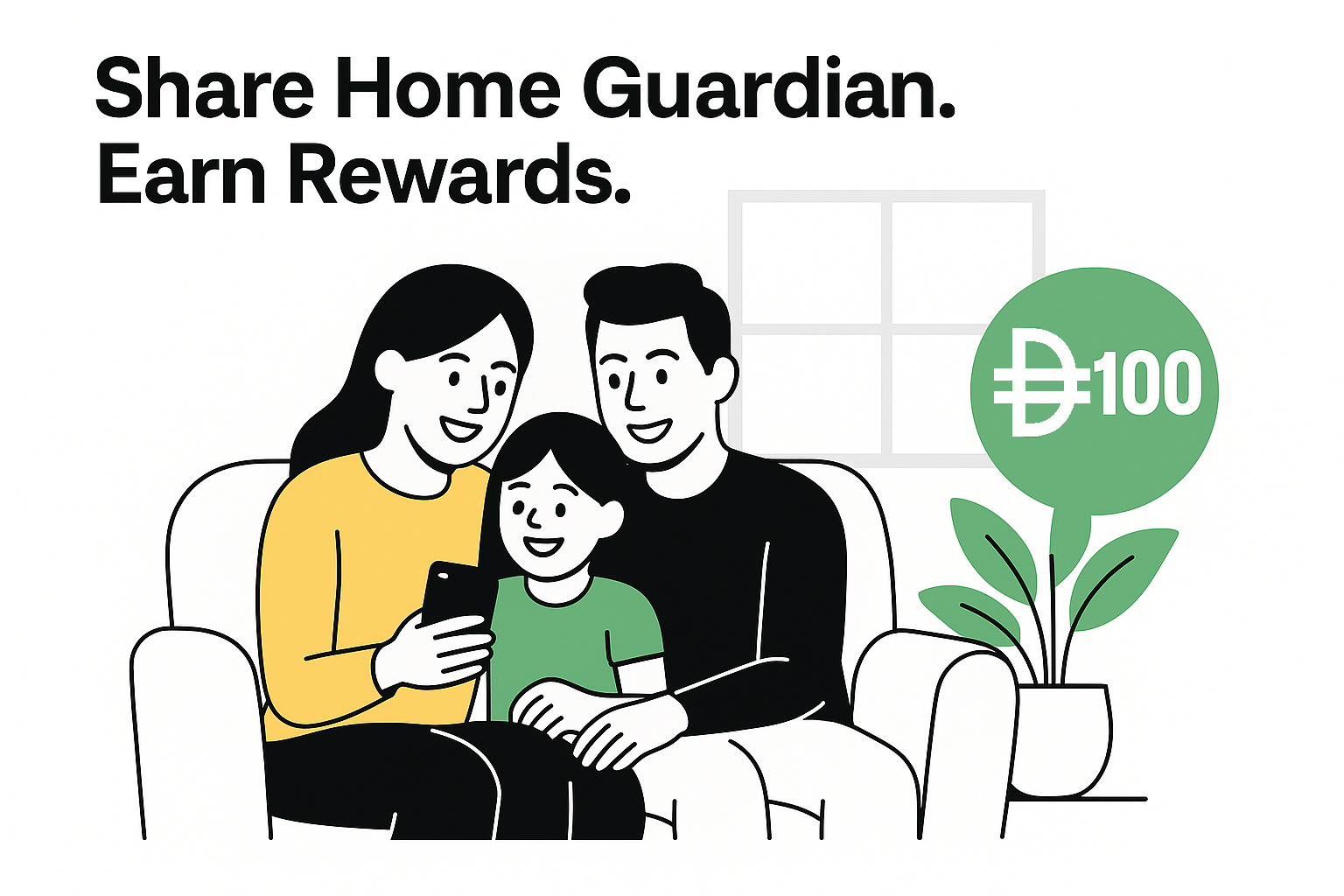 Parents sharing referral link via phone